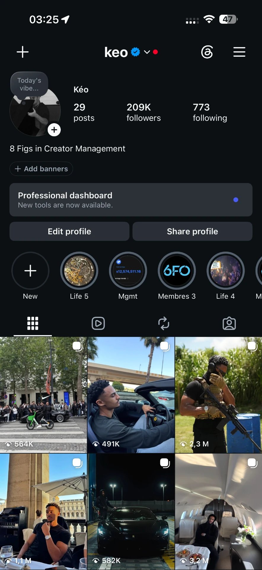 Profil Instagram Kéo