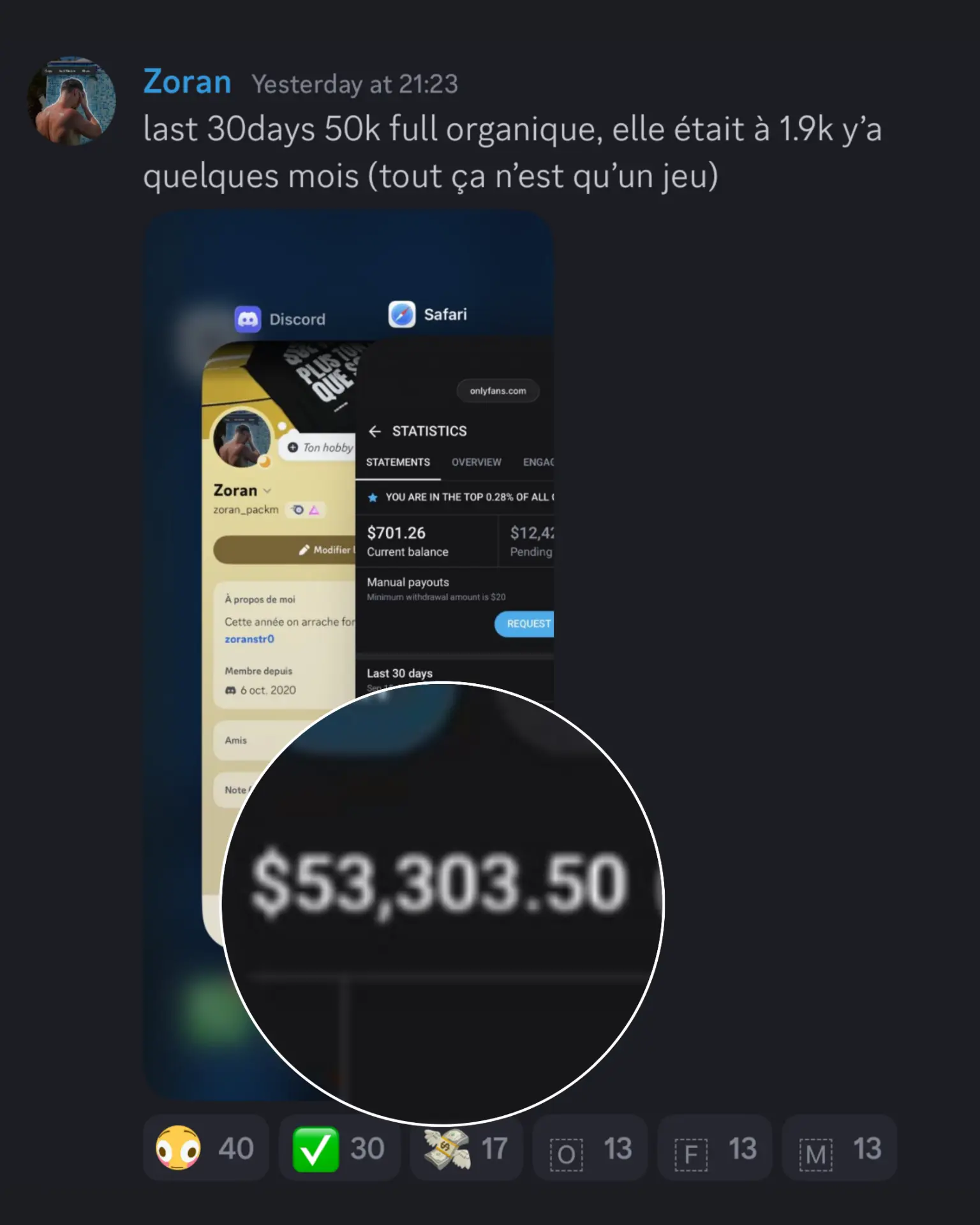 Résultat membre